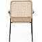 Szék K457 rattan barna/fekete,4