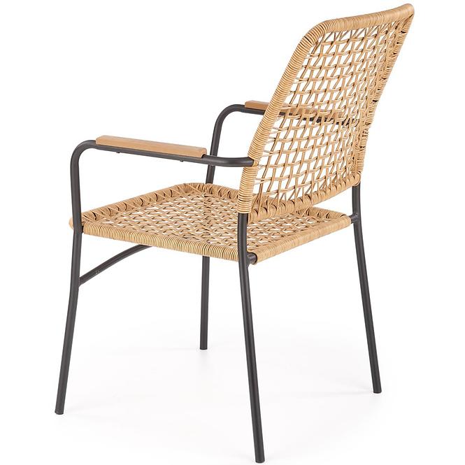Szék K457 rattan barna/fekete