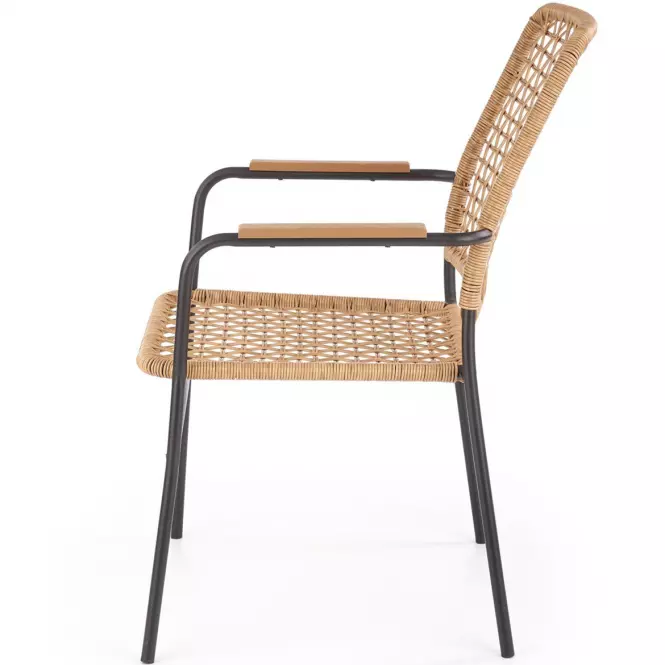 Szék K457 rattan barna/fekete,6
