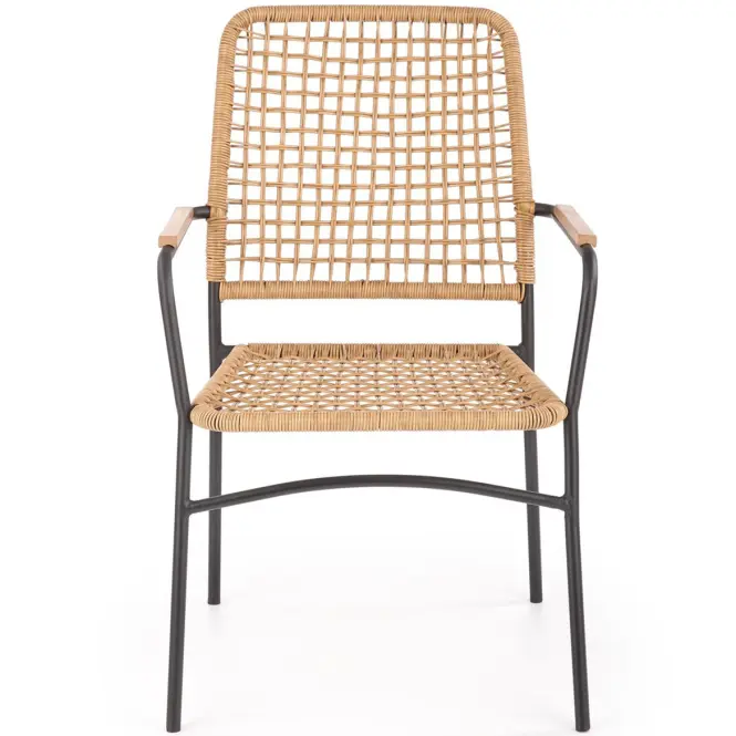 Szék K457 rattan barna/fekete