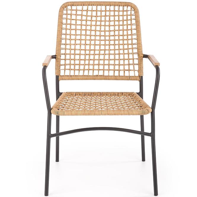 Szék K457 rattan barna/fekete