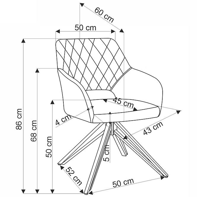 Szék K535 sötét zöld,3