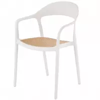 Szék K530 fehér/természetes