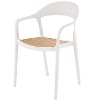 Szék K530 fehér/természetes