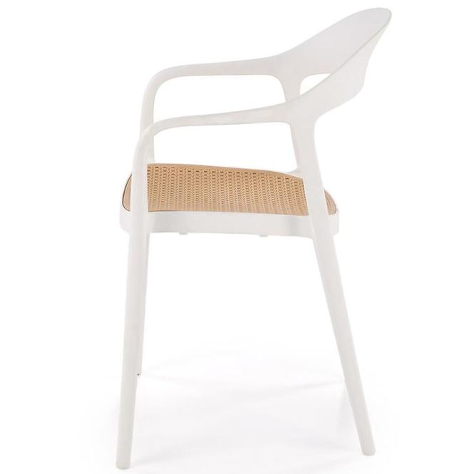 Szék K530 fehér/természetes,6