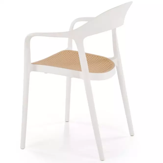 Szék K530 fehér/természetes