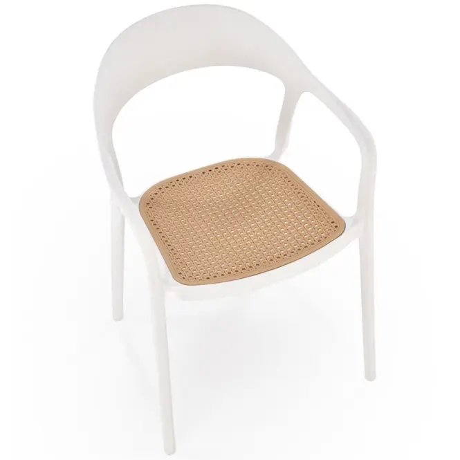 Szék K530 fehér/természetes
