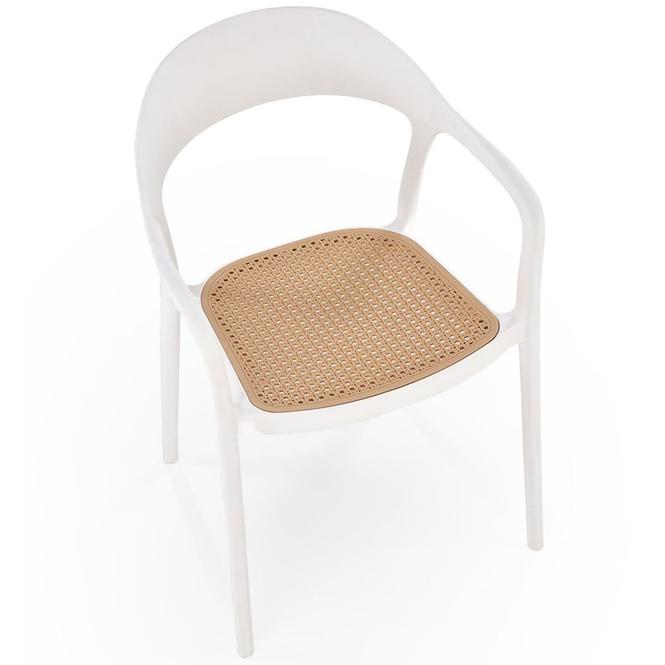 Szék K530 fehér/természetes