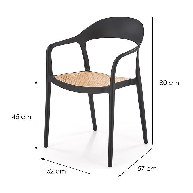 Szék K530 fekete/természetes