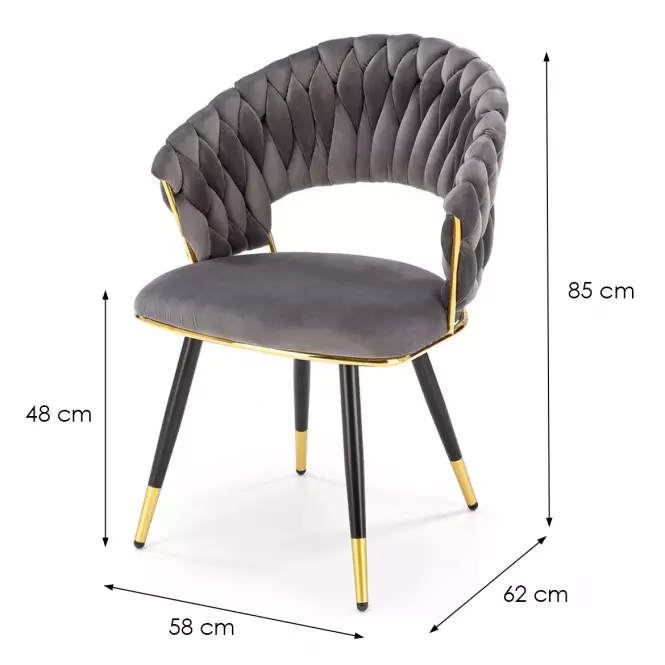 Szék K551 szürke/arany