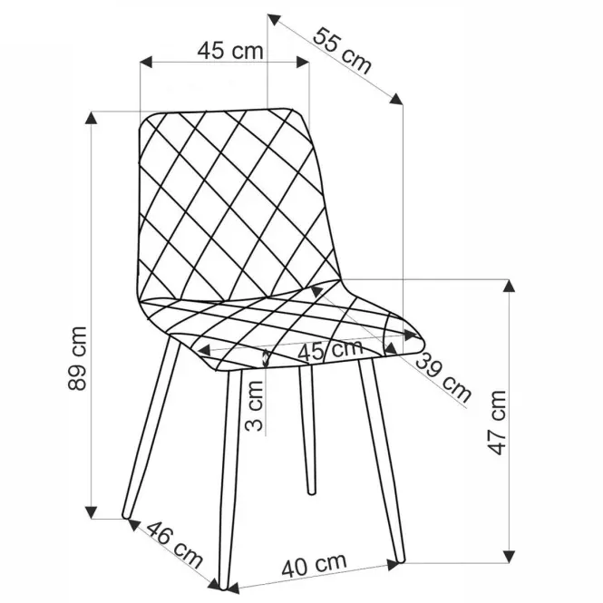Szék K525 zöld,3