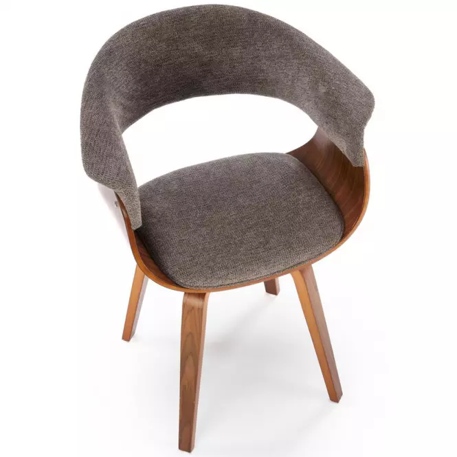 Szék K545 szürke/dió