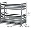 Ágy Luk 90x200 grey,2