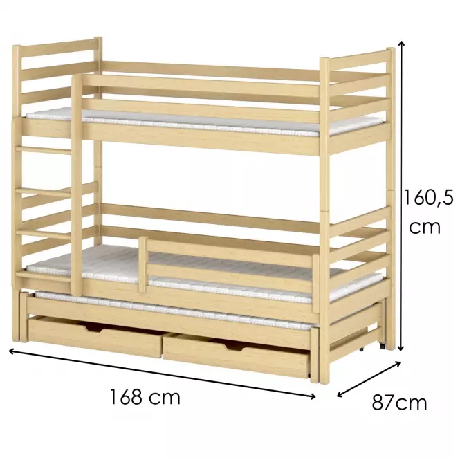 Ágy Luk 80x160 pine,2