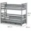 Ágy Luk 80x160 grey,2
