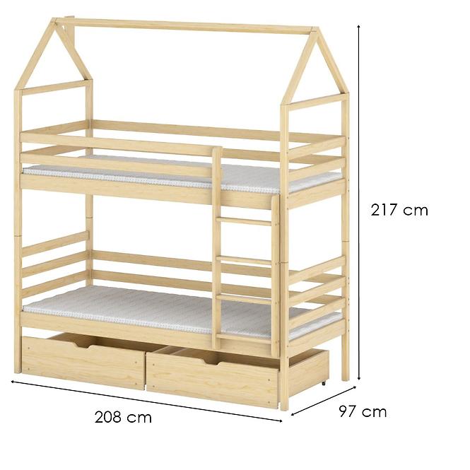 Víkendház Ágy Alex 90x200 pine