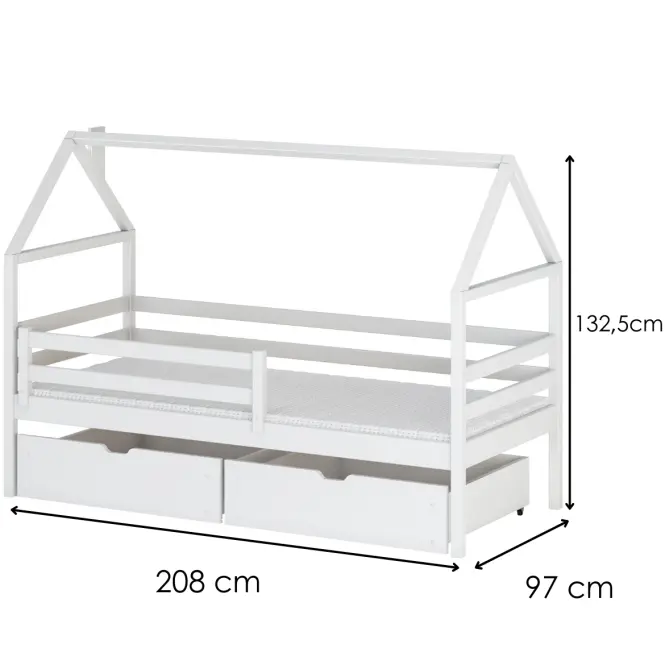 Víkendház Ágy Aron 90x200 white