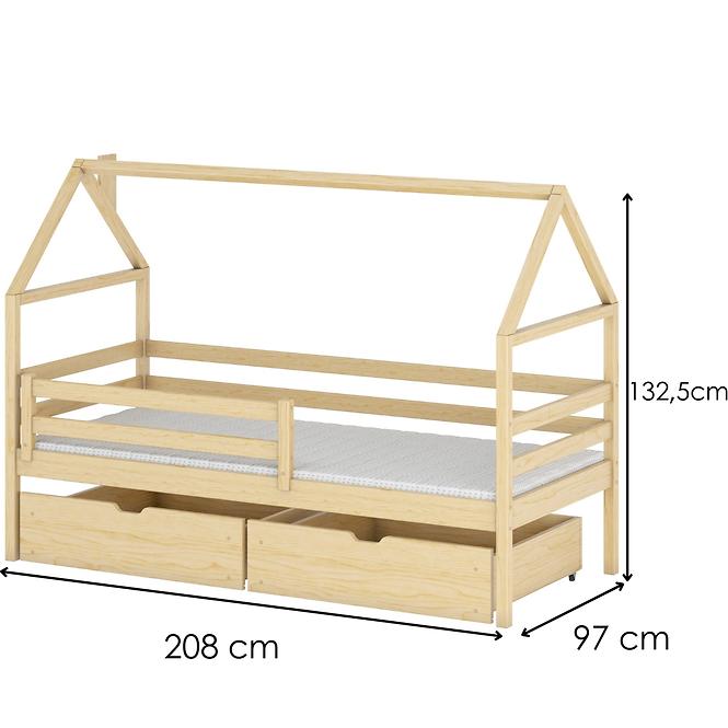 Víkendház Ágy Aron 90x200 pine
