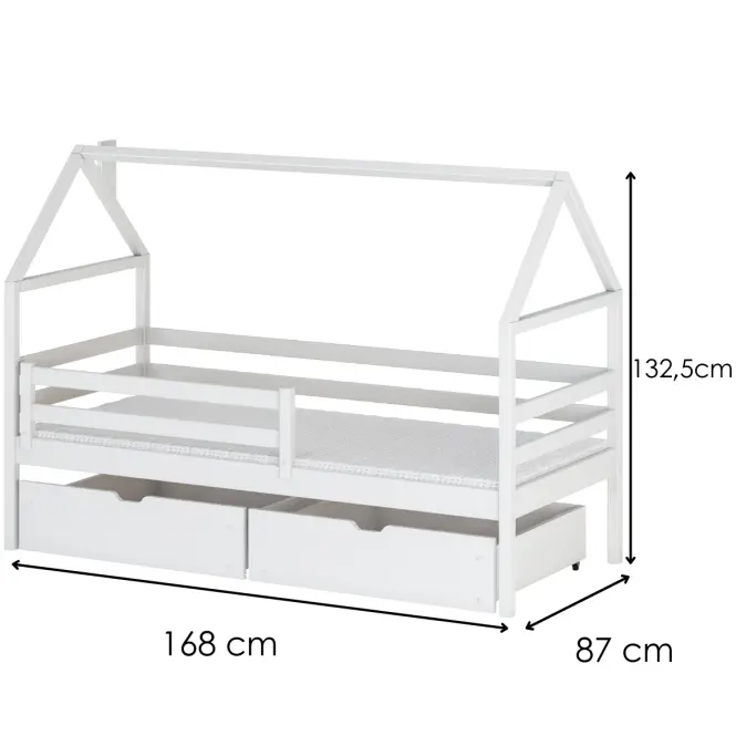 Víkendház Ágy Aron 80x160 white,2