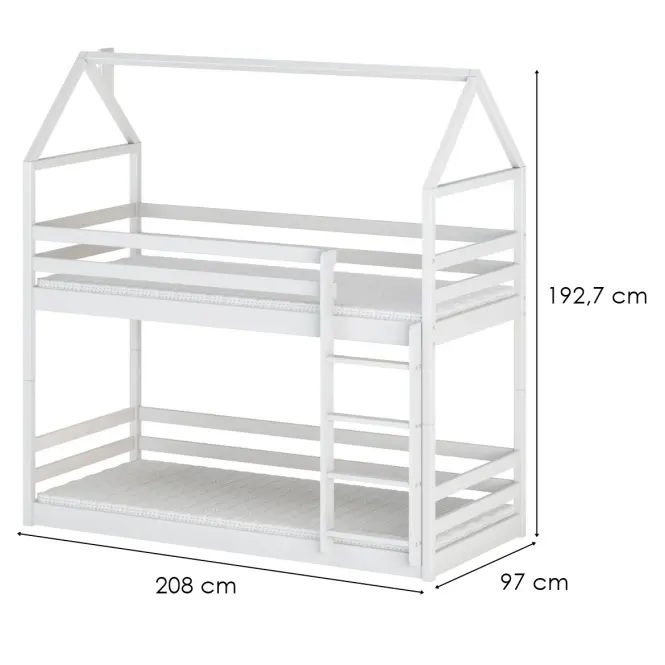 Víkendház Ágy Axel 90x200 white