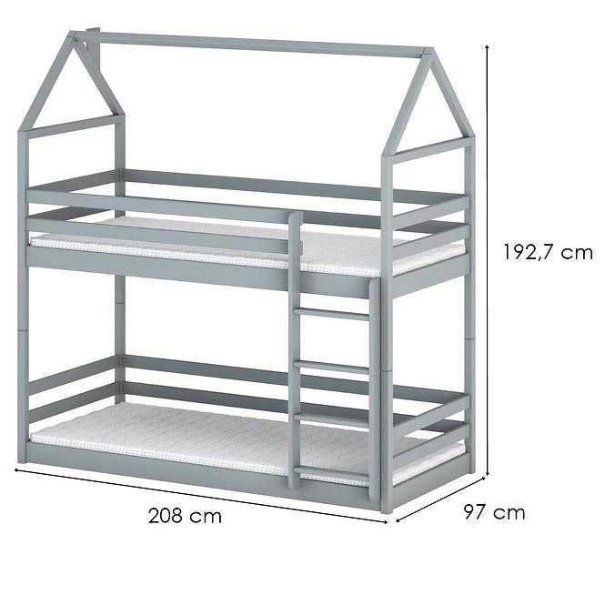 Víkendház Ágy Axel 90x200 grey