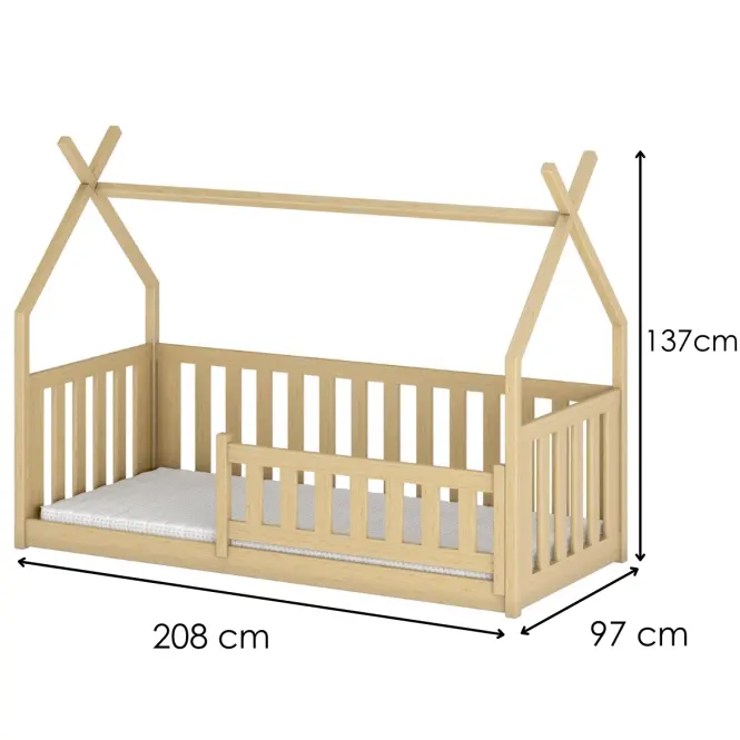Víkendház Ágy Bodzio 90x200 pine,2