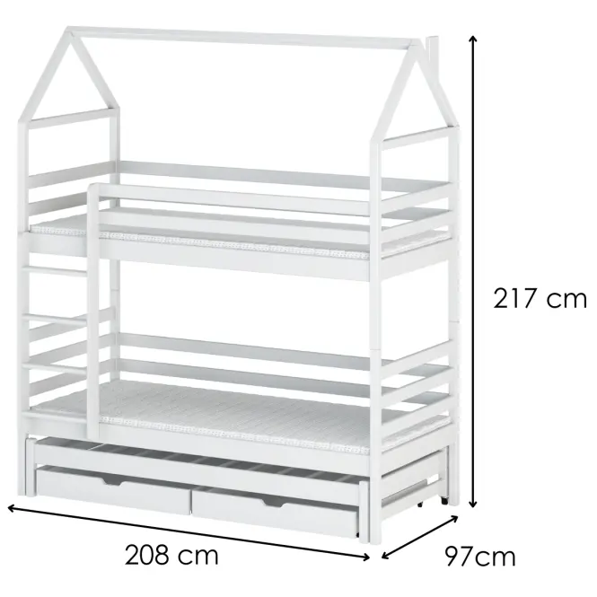 Víkendház Ágy Dalia 90x200 white