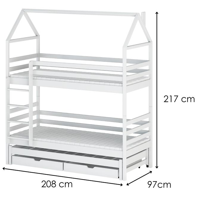 Víkendház Ágy Dalia 90x200 white