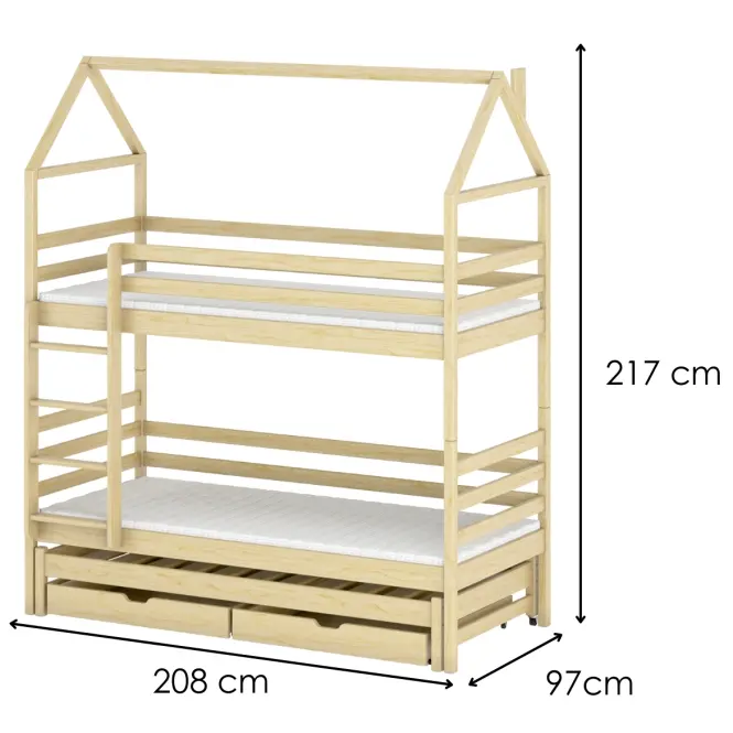Víkendház Ágy Dalia 90x200 pine