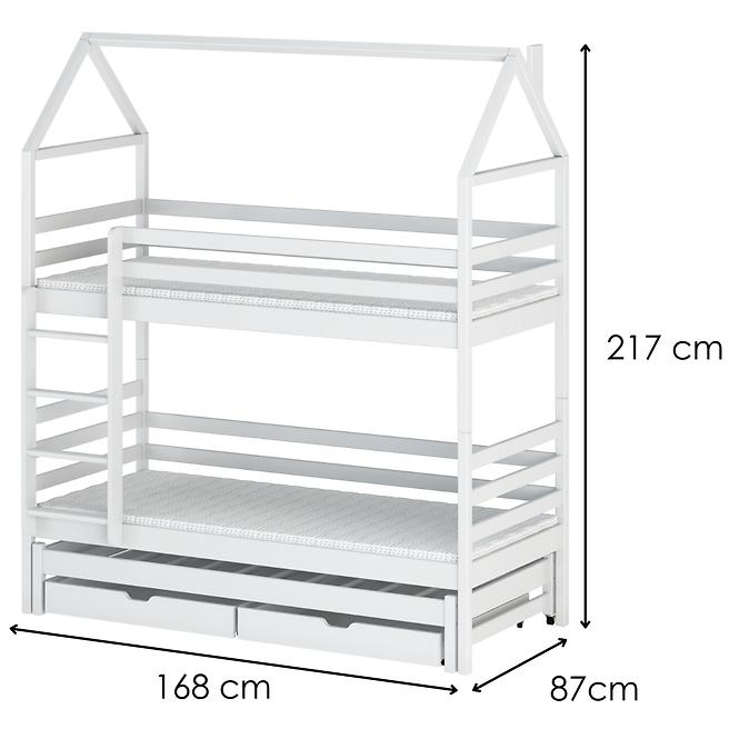 Víkendház Ágy Dalia 80x160 white