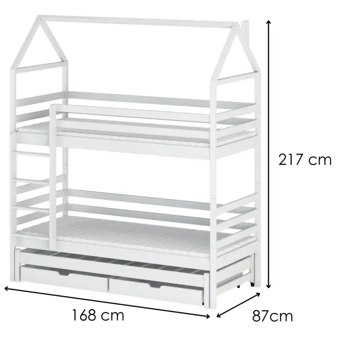 Víkendház Ágy Dalia 80x160 white,2
