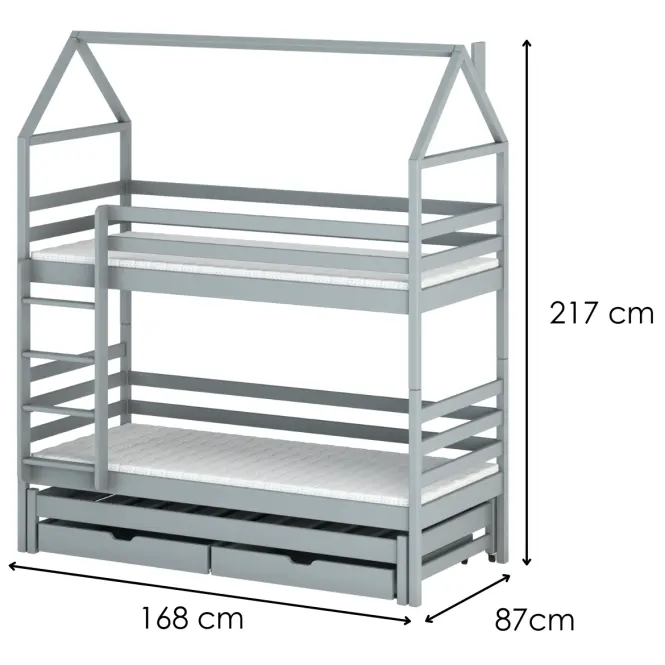 Víkendház Ágy Dalia 80x160 grey
