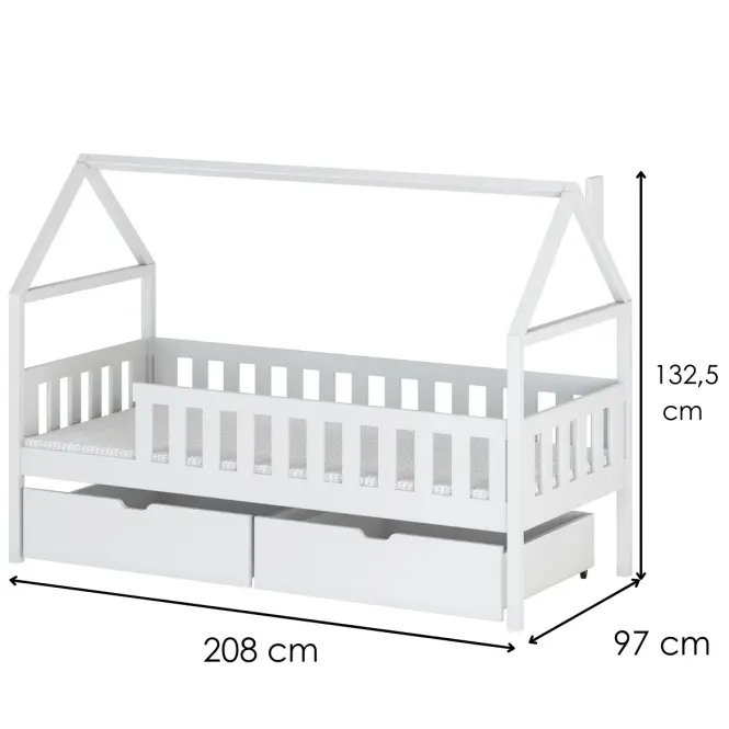 Víkendház Ágy Domi 90x200 white
