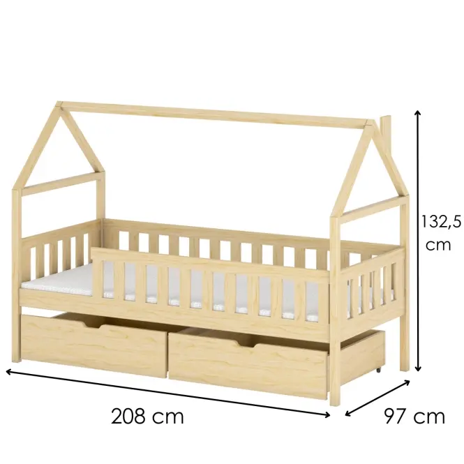 Víkendház Ágy Domi 90x200 pine,2