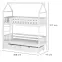 Víkendház Ágy Gaja 90x200 white,2