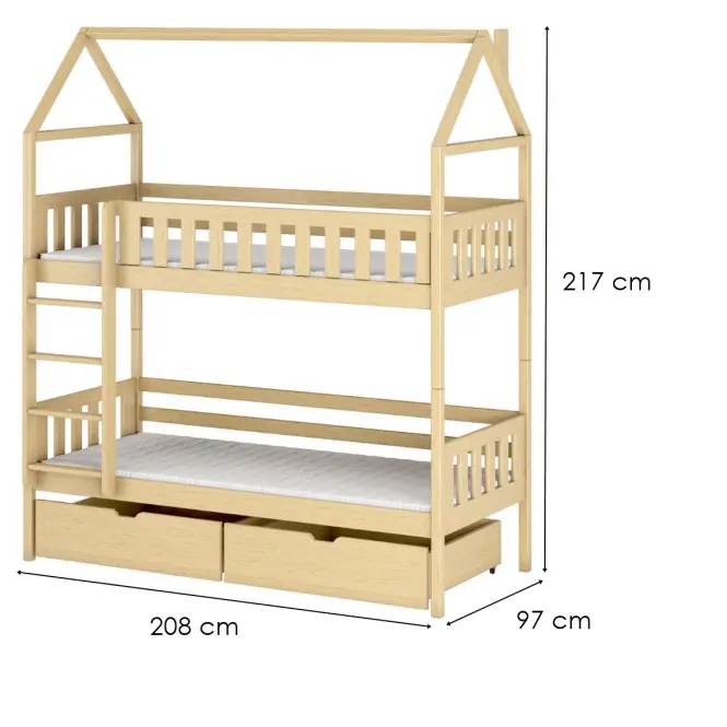 Víkendház Ágy Gaja 90x200 pine,2