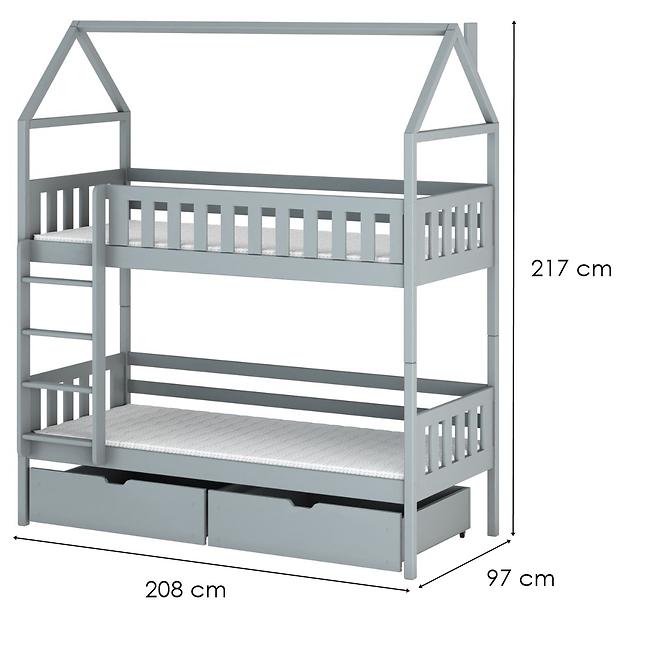 Víkendház Ágy Gaja 90x200 grey