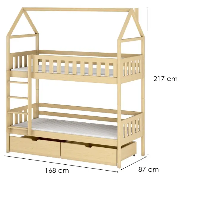 Víkendház Ágy Gaja 80x160 pine,2
