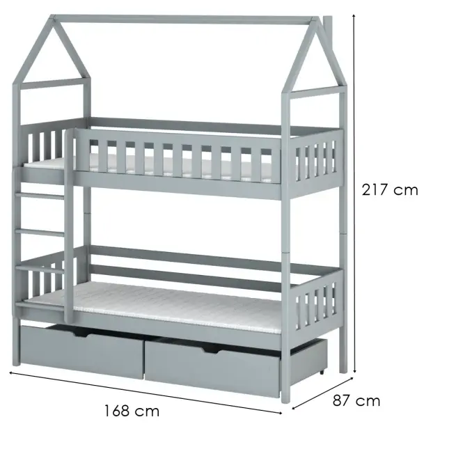 Víkendház Ágy Gaja 80x160 grey,2