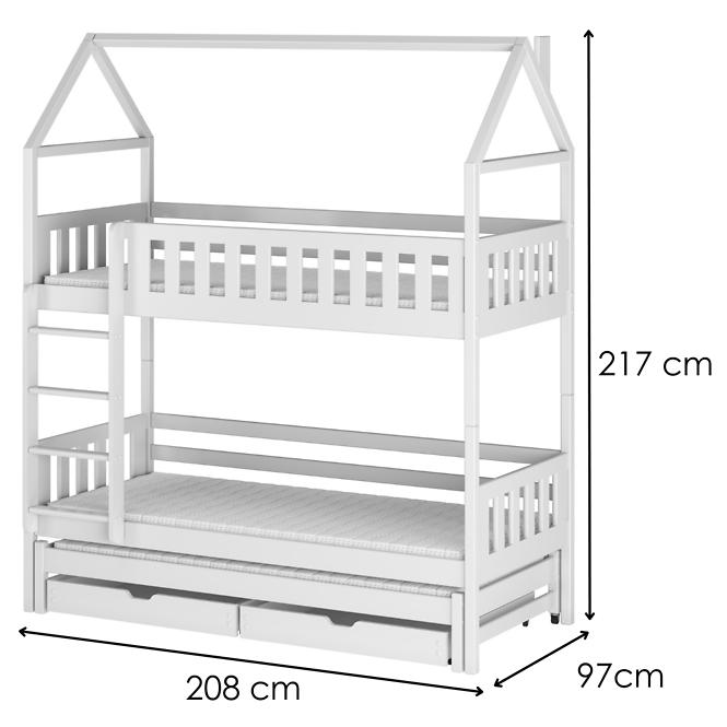 Víkendház Ágy Iga 90x200 white
