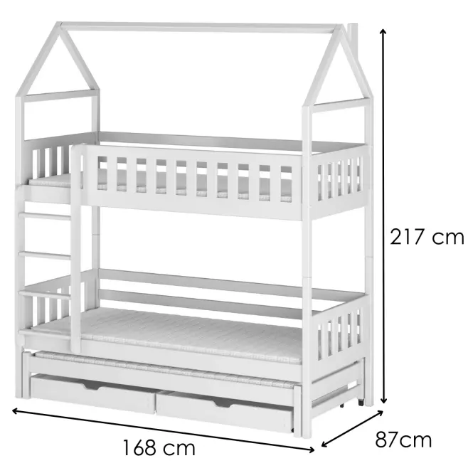 Víkendház Ágy Iga 80x160 white