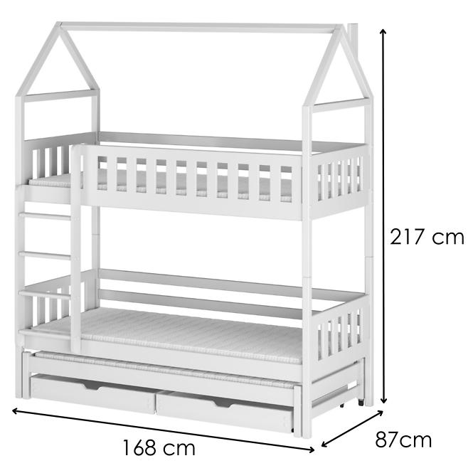 Víkendház Ágy Iga 80x160 white