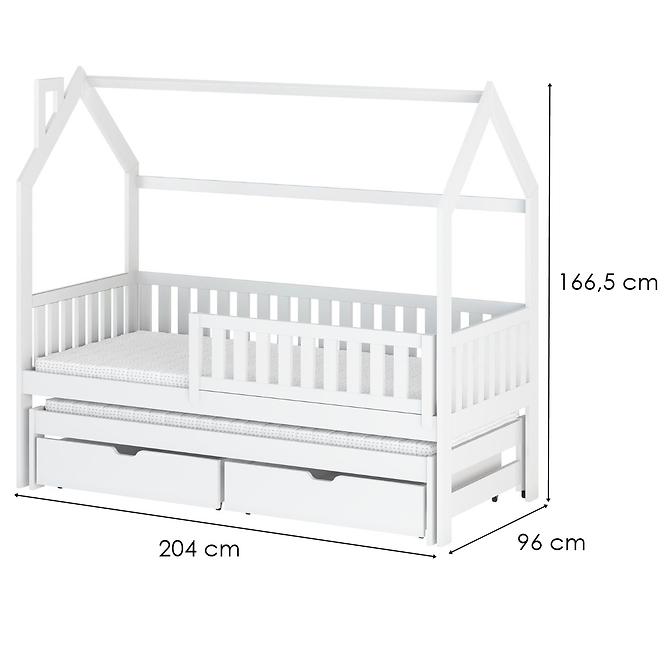 Víkendház Ágy Monkey 90x200 white,2