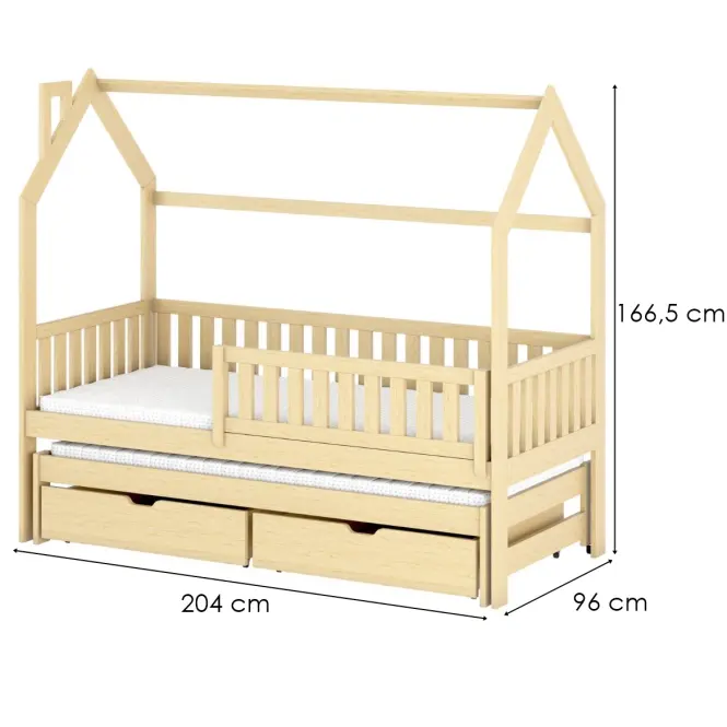 Víkendház Ágy Monkey 90x200 pine