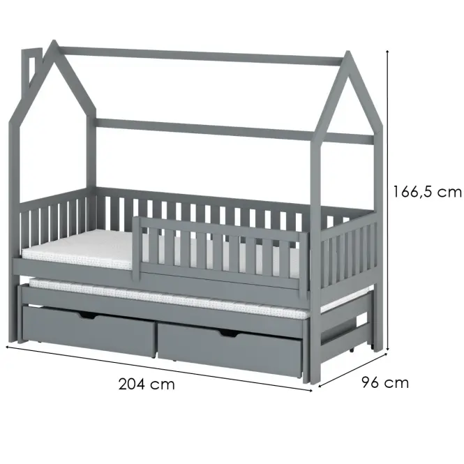 Víkendház Ágy Monkey 90x200 grey,2