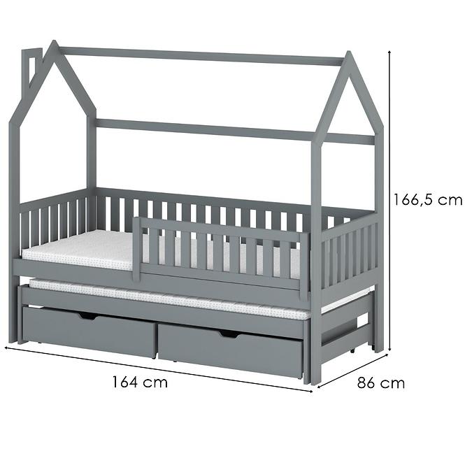 Víkendház Ágy Monkey 80x160 grey