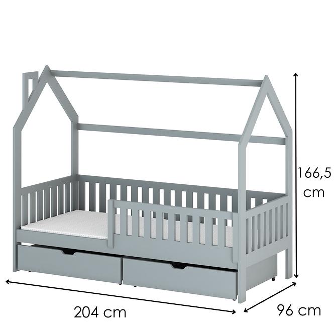 Víkendház Ágy Natan 90x200 grey
