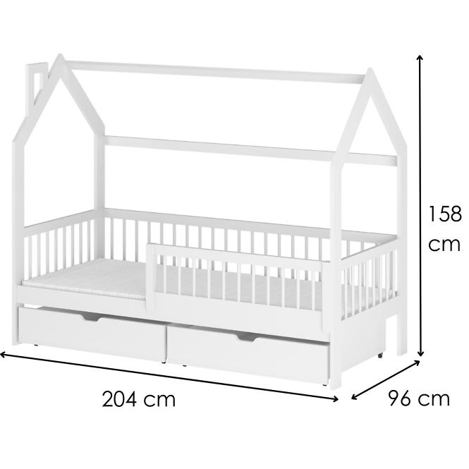 Víkendház Ágy Oskar 90x200 white,2