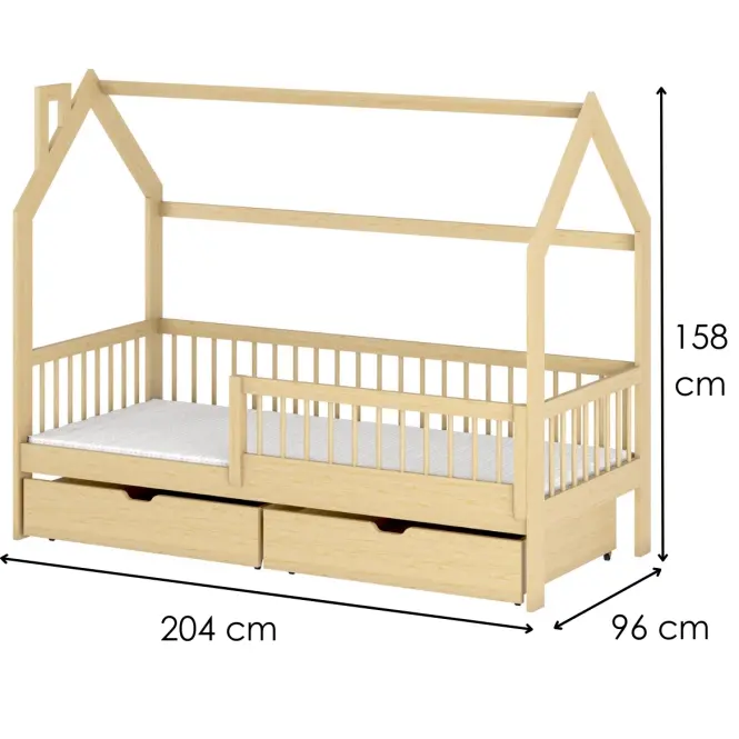 Víkendház Ágy Oskar 90x200 pine,2