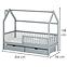 Víkendház Ágy Oskar 90x200 grey,2
